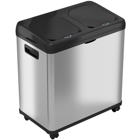 16 Gallon / 60 Liter Elliptical Open Top Trash Can with Wheels