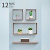 ChicFurnit Wall Shelf Set Floating Wood Shelves Invisible Brackets Hanging Shelf for Books Storage for Indoor Living Room, Maple, 17.72"*3.94"*9.06" - 2 of 4
