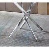 Sapphtopaz Round Dining Table Tempered Glass Kitchen Table Dining Room Table with Metal Base for Dining Room, Small Spaces - 3 of 4