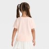 Toddler Girls' Short Sleeve Relaxed T-Shirt - Cat & Jack™ Peach Orange - 3 of 4