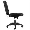 Elama Mid Back Adjustable Fabric Office Chair in Black - 2 of 4
