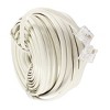 Unique Bargains 15M 49ft RJ11 6P4C Telephone Extension Cable Connector Grey White - 4 of 4
