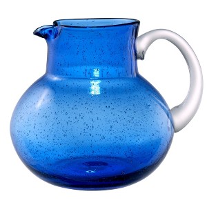Artland Iris 90 Oz Handblown Glass Pitcher, Bubble Shape, Lead-Free, Versatile Drink Dispenser for Water, Juice, Cocktails, Dishwasher Safe - 1 of 4