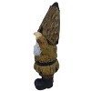 16" Magnesium Oxide Indoor/Outdoor Garden Gnome with Lantern Statue Brown - Alpine Corporation - 3 of 4