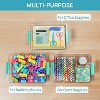 6 Qt Plastic Storage Bins with Lids,Clear Sensory Bins,Arts Organizers and Storage,Stackable Containers for Home Office and School Supplies,4 Pack - 4 of 4