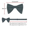 INSPIRE CHIC Men's Solid Color Satin Large Bow Tie 1 Pcs - 3 of 4