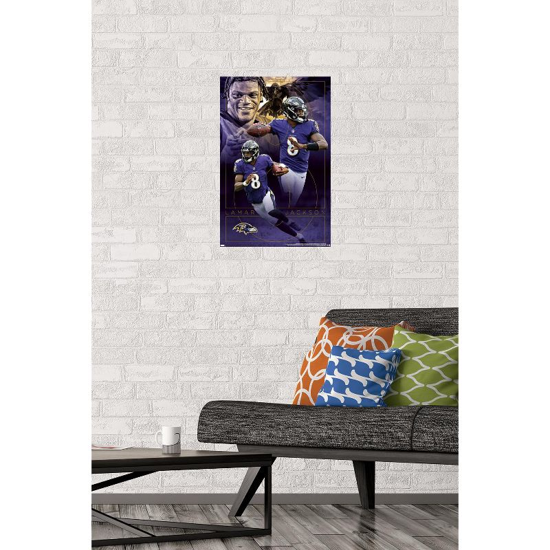 Trends International NFL Baltimore Ravens - Lamar Jackson 20 Unframed Wall Poster Prints, 2 of 7