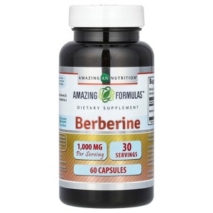 Amazing Formulas Berberine 1000mg Per Serving 60 Capsules Supplement | Non GMO | Gluten Free | Made in USA - 1 of 4