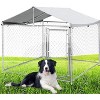 Heavy Duty Dog Crate - Indestructible Metal Kennel with Wheels & Double Doors, 33" High Anxiety Pet Cage with Removable Tray for Large Dogs - Black - 2 of 4
