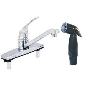 Home Plus One Handle Chrome Kitchen Faucet Side Sprayer Included - 1 of 1