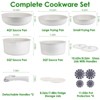 LunaLulink 17 Piece Non-Stick Cookware Set Induction Kitchen Cookware Set For all stovetops - 4 of 4