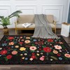 COZONY Vintage Floral Area Rug, Machine Washable Low Pile Carpet with Non-Slip Backing for Living Room & Bedroom - 4 of 4