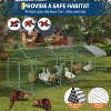 Large Metal Chicken Coop, Walk-in Chicken Runs with Waterproof and Anti-UV Cover, Spire Roof Hen House for Outdoor and Backyard, Farm - 4 of 4