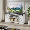 59 Inch TV Stand for TVs Up to 65 Inch, Farmhouse Wood Entertainment Center with Sliding Barn Doors with Adjustable Shelves & Open Compartment - 4 of 4