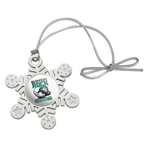 Slippery Rock Secondary Logo Metal Snowflake Christmas Tree Holiday Ornament - 1 of 3