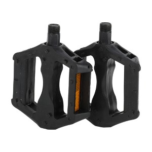 Unique Bargains Cycling Bike Pedal 9/16" Spindle Cycling Anti-Slip Widened Pedal Black for Road Mountain BMX MTB Bike - 1 of 4