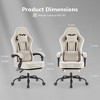 FONTOI Ergonomic Computer Game Chair with Armrests Headrest and Footrest Adjustable Height for Gaming or Home Office, Gray, 25.2"*25.39"*48.43" - 3 of 4