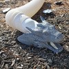 Esterno Dragon Garden Downspout Sculpture; Splash Block Anchor w/ Ramp for Downspout Extension - 4 of 4