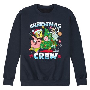 Men's - SpongeBob SquarePants - Christmas Crew Graphic Fleece Sweatshirt - 1 of 4