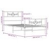 vidaXL Advanced Black Steel Single Bed Frame with Headboard and Footboard – Modern Design - 4 of 4