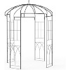 8.8 FT Birdcage Shape Garden Arch,Pergola Pavilion for Climbing Plants Outdoor,Wedding Arches for Ceremony Party,Metal Garden Arbor - 2 of 4
