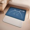DOMETOUR Non-Slip Quick Dry Bath Mat Super Absorbent Cotton/Polyester Low Profile Fits Under Door - 3 of 4