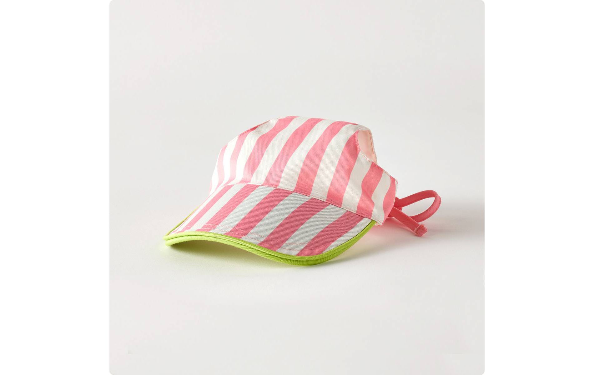 Hooray House Striped Visor - Pink