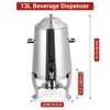 3.5 Gal Coffee Urn Chafer, Stainless Steel Beverage Dispenser with Fuel Tray, Large 13 Liters Hot Cocoa Chocolate Dispenser Warmer with Faucet - 2 of 4