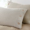 Gracie Mills Miranda 3 Piece Solid Cotton and Rayon from Bamboo Blend Waffle Weave Duvet Cover Set - 3 of 4