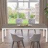 Lirago Brown 78" Rectangular Dining Table E1 Particle Board Metal Frame 27.5x78.7x29.5 6-8 Seater Kitchen Table - 3 of 4