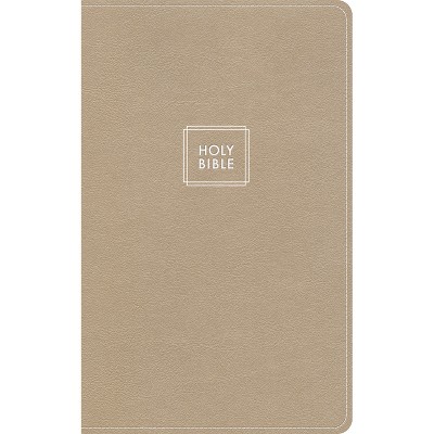 KJV Single-Column Personal Size Bible, Gold Leathertouch - by  Holman Bible Publishers (Leather Bound)