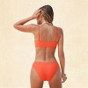 Women's Vibrant Orange Knotted Bikini Set for Beach Vacation - Cupshe - 4 of 4