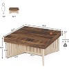 Tribesigns 35.4" Farmhouse Square Wood Coffee Table - 3 of 4