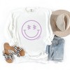 Simply Sage Market S.W.Smiley Smiley Face Outline Puff Print Garment Dyed Sweatshirt - 3 of 4