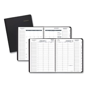 Triple View Weekly Vertical-Column Format Appointment Book, 11 x 8.25, Black Cover, 12-Month (Jan to Dec): 2025 - 1 of 4