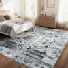 Vintage Rug Washable Rug Indoor Soft Faux Wool Living Room Rug - 2 of 4