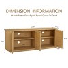Versatile Storage Cabinet with Doors, Natural Kitchen Furniture with Storage,TV Stand,Sideboard Cabinets for Dining Room or Living Room-Maison Boucle - 4 of 4