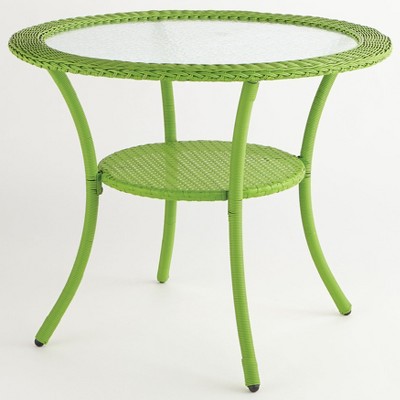 BrylaneHome Roma All-Weather Resin Wicker Bistro Table