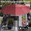 15ft Extra Large Double,Sided Patio Umbrella With Crank Handle & Base Included,Outdoor Market Umbrella for Poolside, Garden, Deck, Backyard Shade - 2 of 4