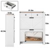 Coolmee Shoe Storage Cabinet, Narrow Shoe Racks with 2 Flip Drawers and 2 Drawers, Freestanding Shoe Organizer for Hallway, Foyer, Entryway - 2 of 4