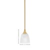 Toltec Lighting Stem 1 - Light Pendant in  New Aged Brass with 5" Clear Ribbed Shade - 2 of 2