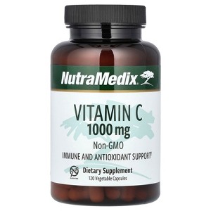 NutraMedix Vitamin C, 120 Vegetable Capsules (1,000 mg per Capsule) - 1 of 2