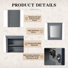 Sapphtopaz 24" Modern Wall Mounted Bathroom Cabinet with Mirror Door,Medicine Storage Cabinet with Adjustable Shelf,Wall Cabinet for Bathroom - 2 of 4