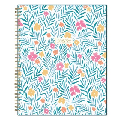 2021-22 Academic Planner Dual-Language Spanish/English 8.5"x11" Flexible Plastic Cover Wirebound Weekly/Monthly Tinesha - Blue Sky