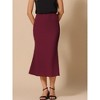 INSPIRE CHIC Women's Texture Stretchy Bodycon Mermaid Fishtail Lettuce Hem Elastic High Waist Maxi Skirts - 3 of 4