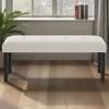 Mshliw 47.24" Upholstered Dining Bench with Tufted Linen Seat, Rubber Wood Frame, Shoe Bench, Storage Bench, Padded Seating for Entryway or Bedroom - 2 of 4