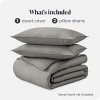 400 Thread Count Organic Cotton Sateen Duvet Cover and Sham Set by Bare Home - image 2 of 4