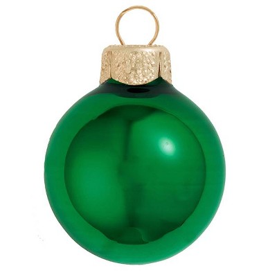 Northlight 8ct Matte Glass Ball Christmas Ornament Set 3.25" - Green Xmas