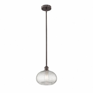 Ithaca - 1 Light Stem Hung Mini Pendant In Industrial Style-9 Inches Tall and 10 Inches Wide - 1 of 1