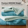 100% Cotton Solid Color Heavyweight Bath Towel Set, Anti-Microbial Certified Highly Absorbent Plushy Bath Towel - 2 of 4